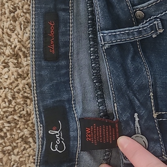 Plus Size 22W Earl Jean Slim Boot - Picture 2 of 3